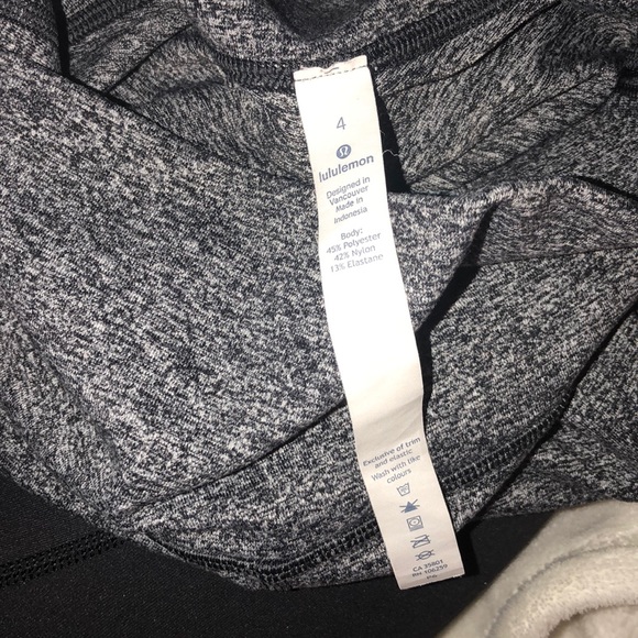 grey speckled lulu lemon cropped leggings - Picture 6 of 6